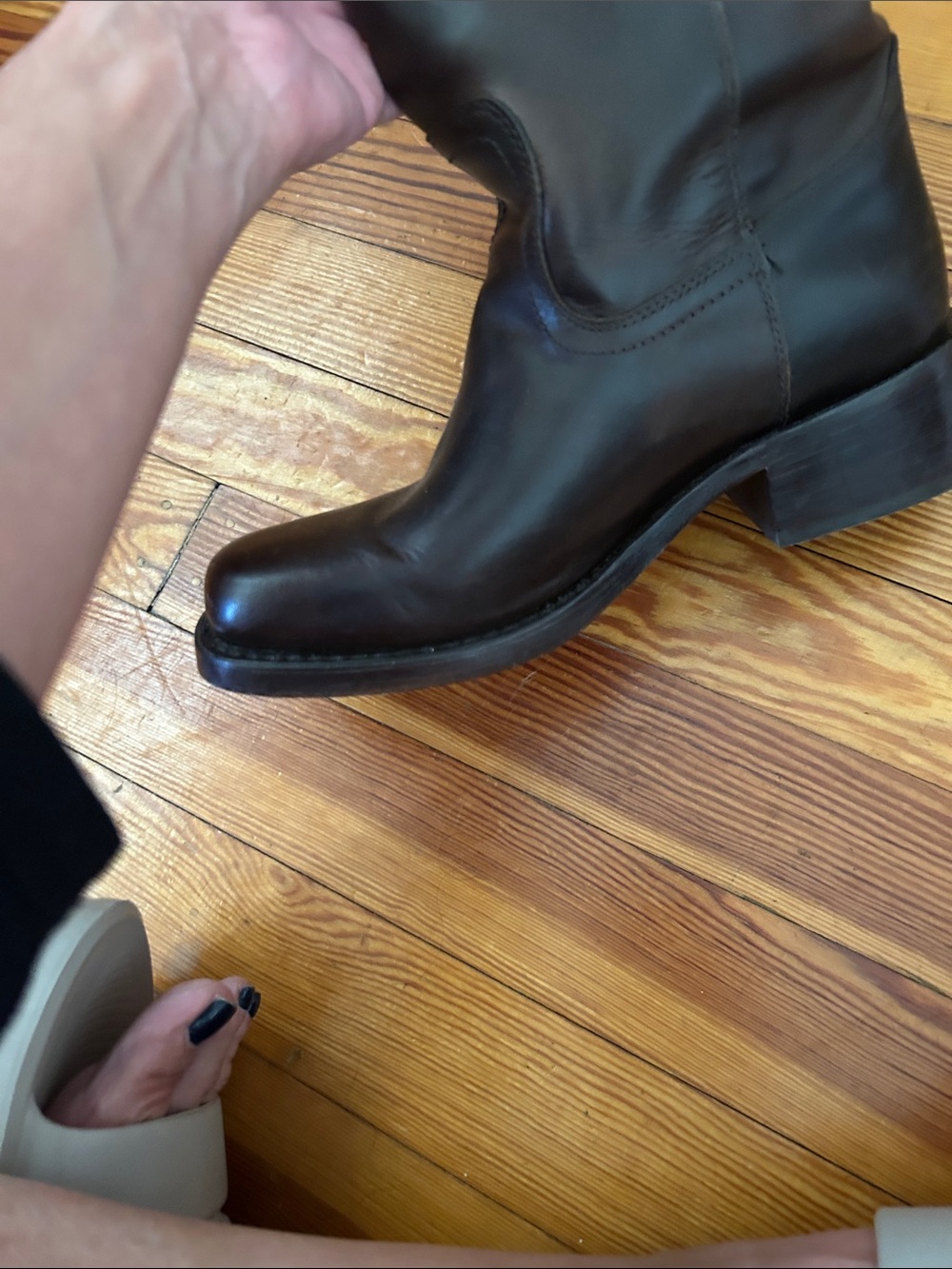 Frye 14L Campus tall boots - bourbon - Picture 6 of 7